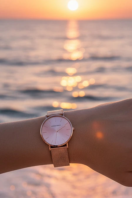 Montre Hannah Martin rose gold 36mm