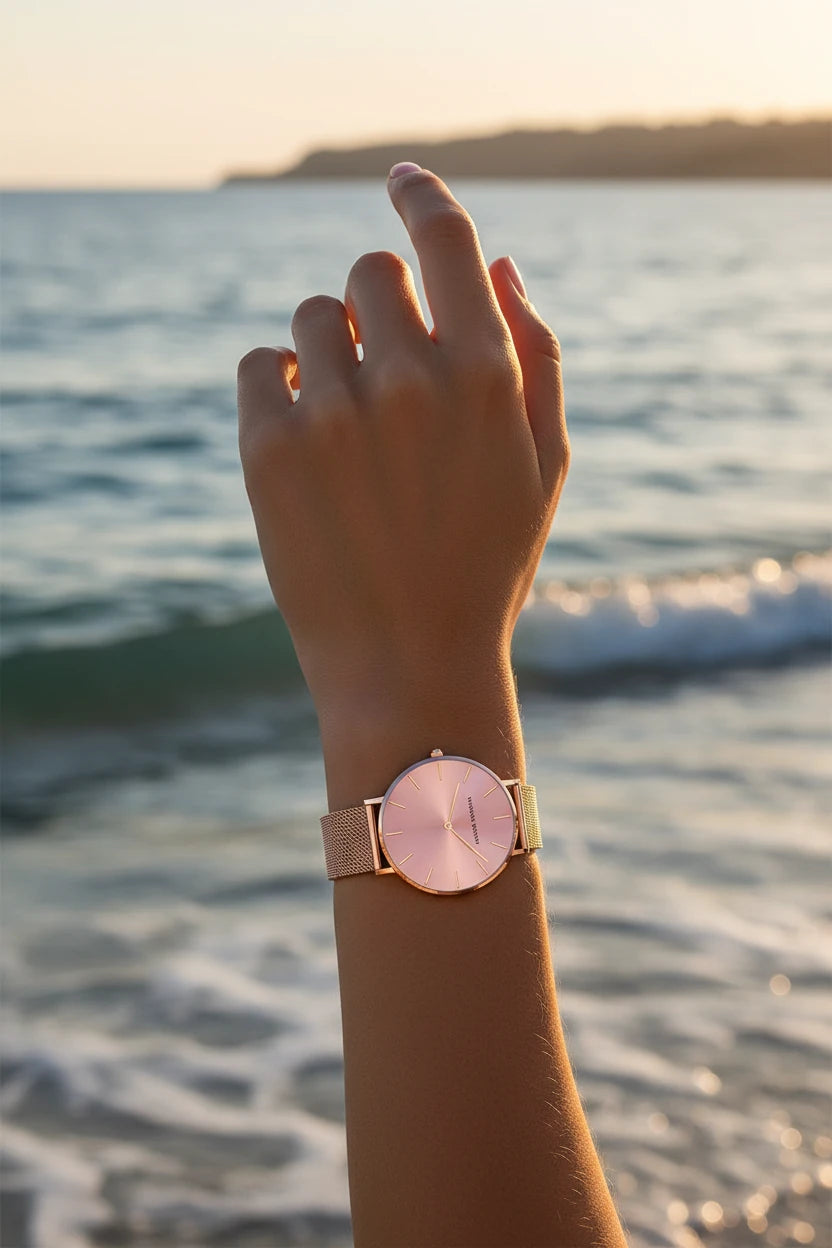 Montre Hannah Martin rose gold 36mm