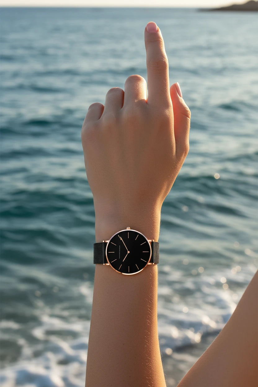 Montre Hannah Martin rose gold 36mm