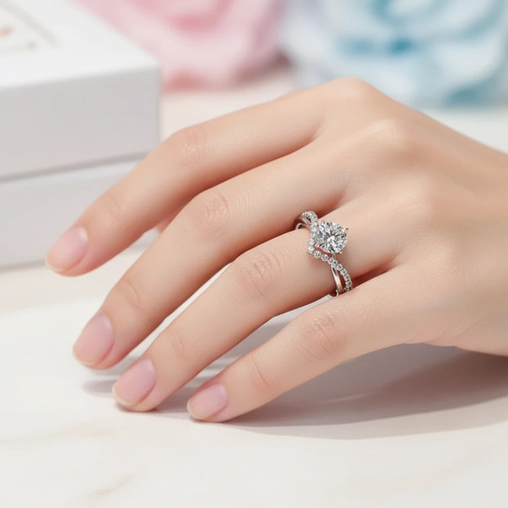 Bague strass élégante