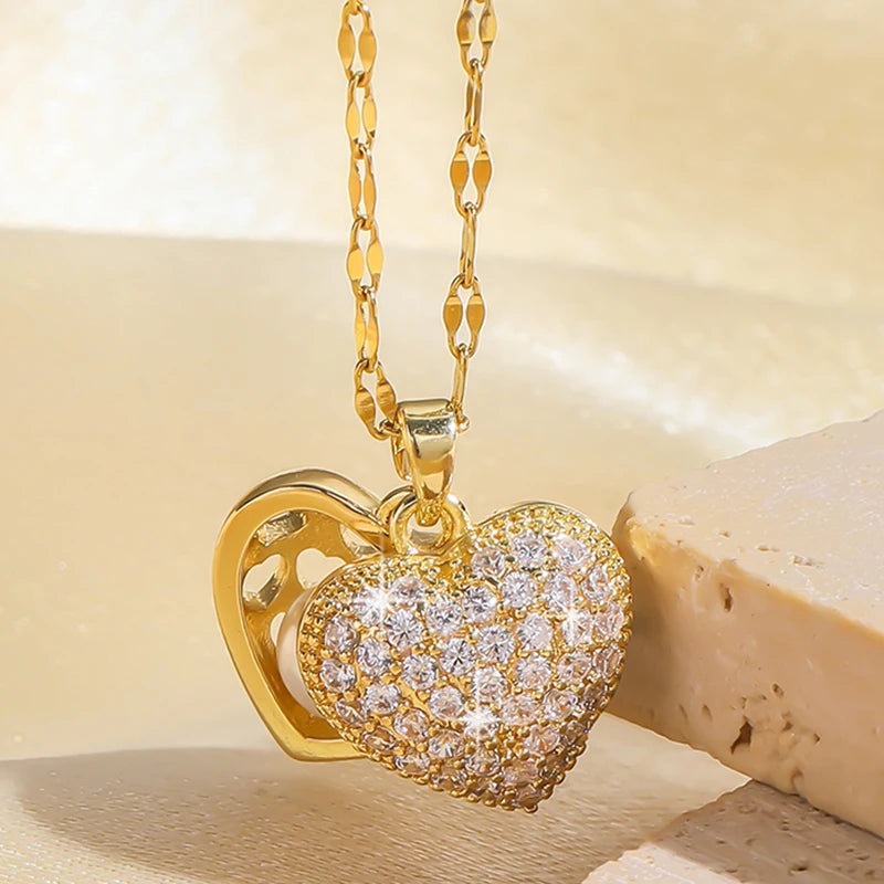 Collier pendentif chaîne dorée