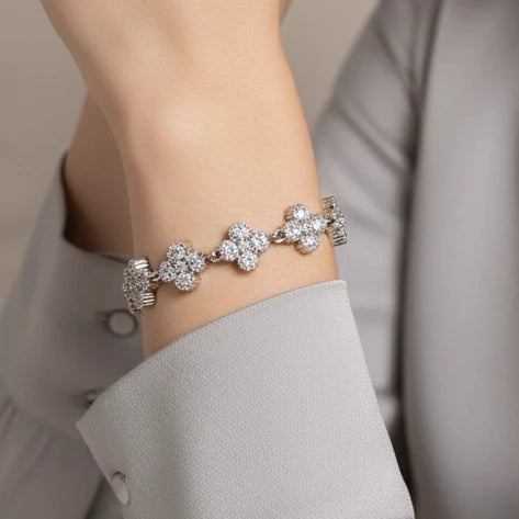 Bracelet en acier inoxydable brillant réglable