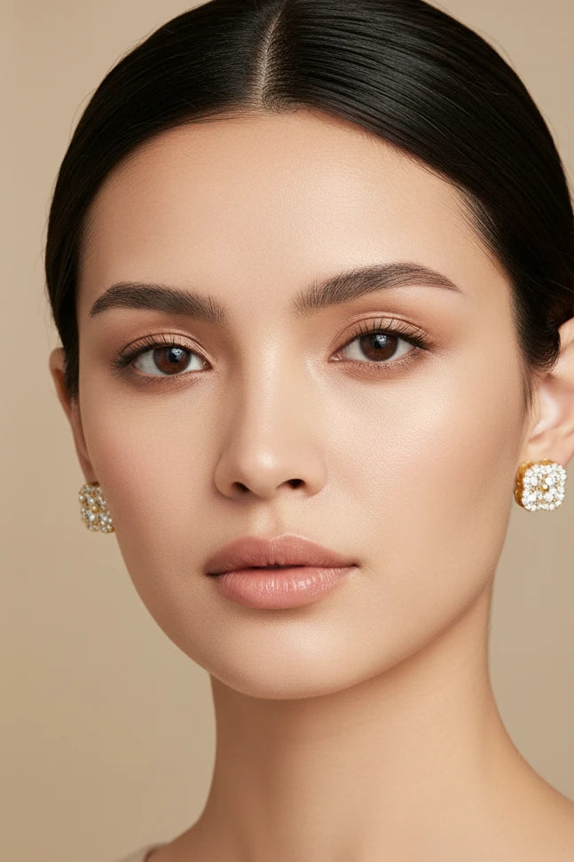 Boucle d’oreille argent strass