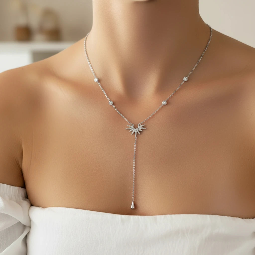 Collier pendant sautoir acier inoxydable