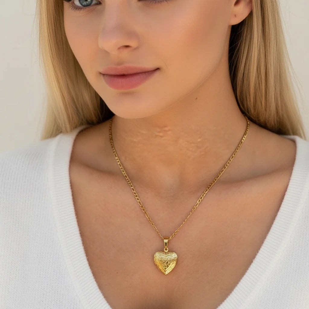 Double collier fleur acier inoxydable