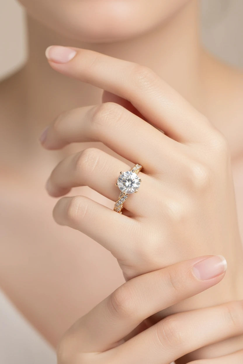 Bague strass élégante