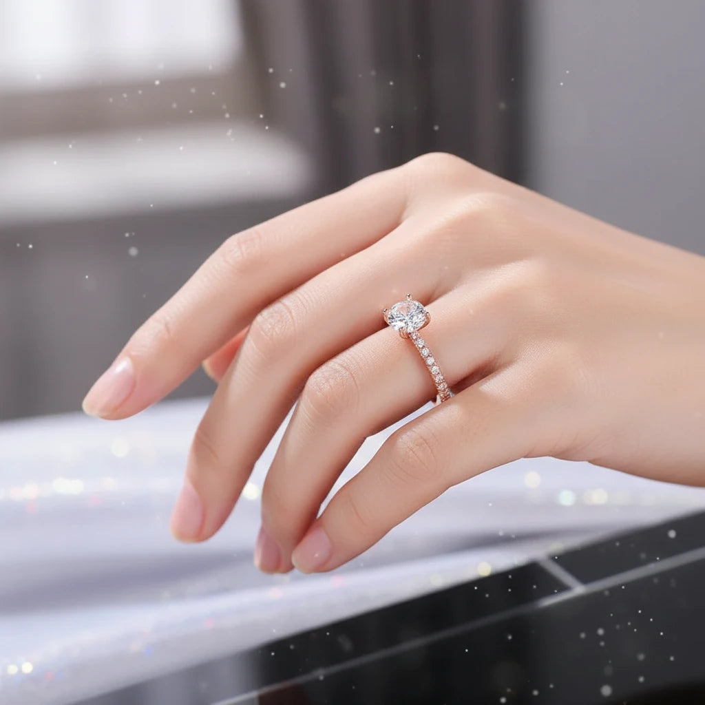 Bague strass élégante