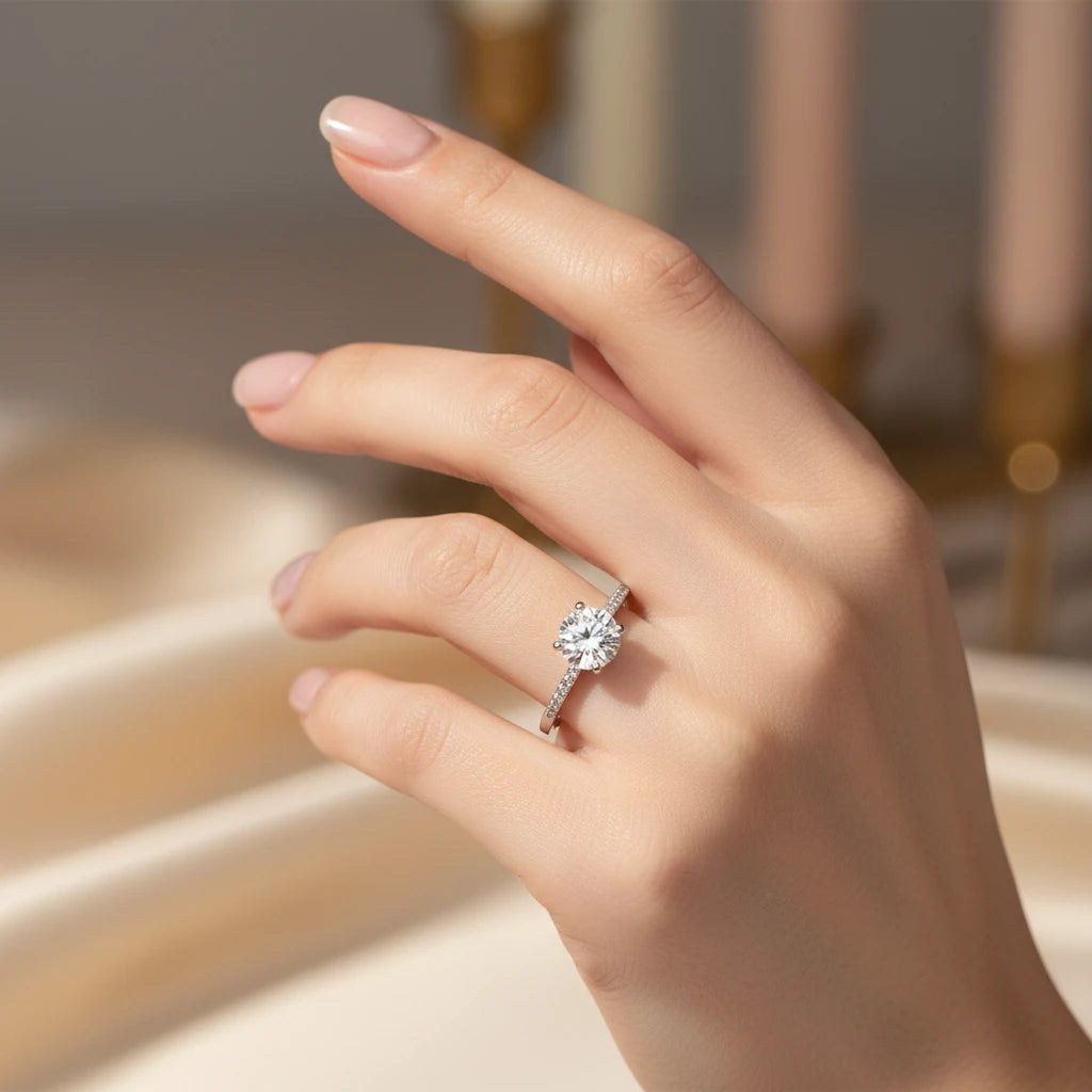 Bague strass élégante