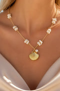 Collier coquillage étoile de mer plaqué or