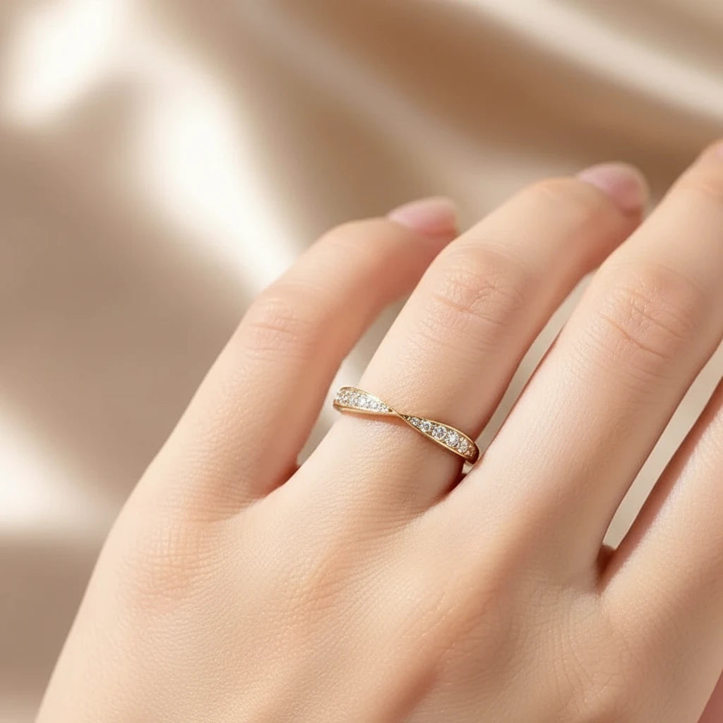Bague strass élégante