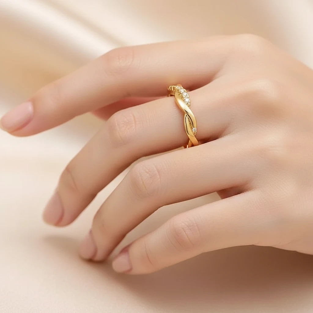 Bague strass élégante