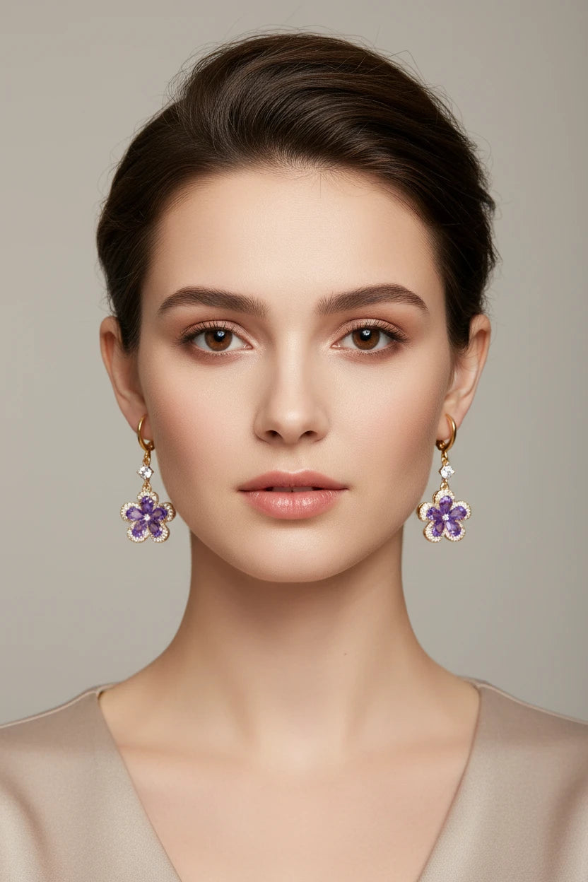 Boucle d'oreille étoile strass