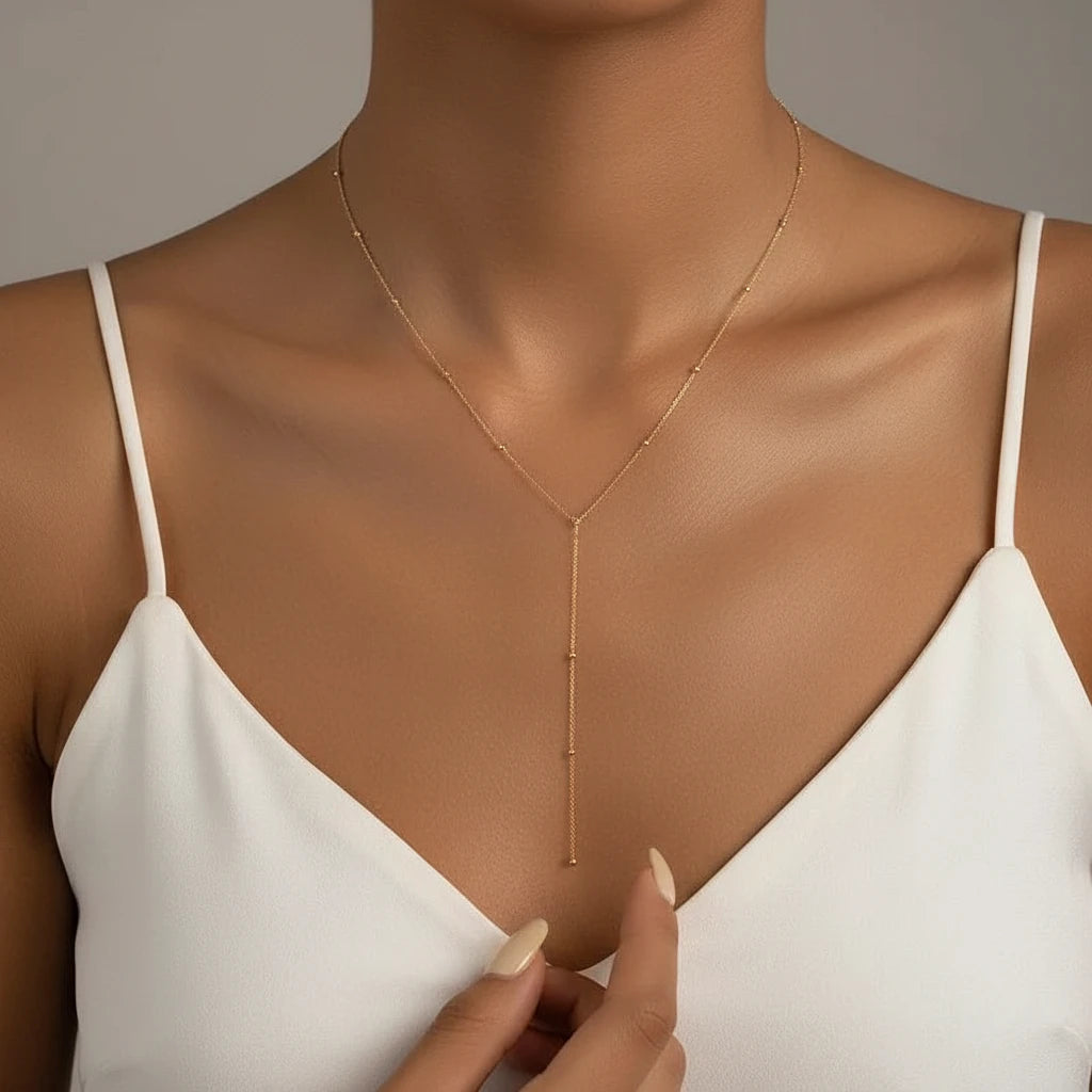 Collier double sautoir acier inoxydable