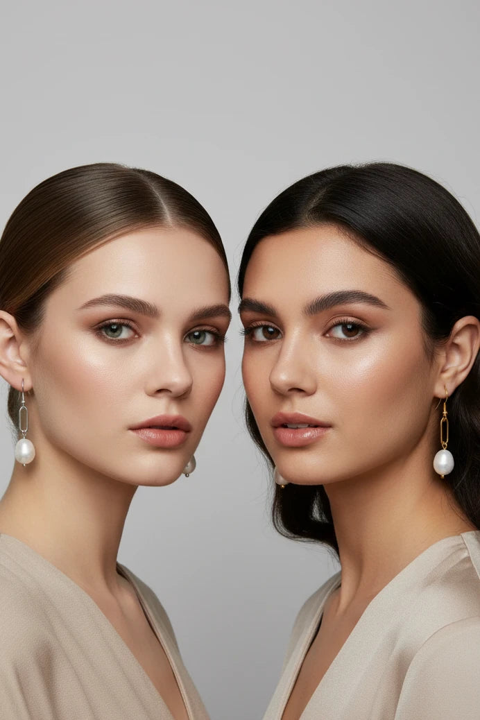 Boucles d'oreilles perles naturelles
