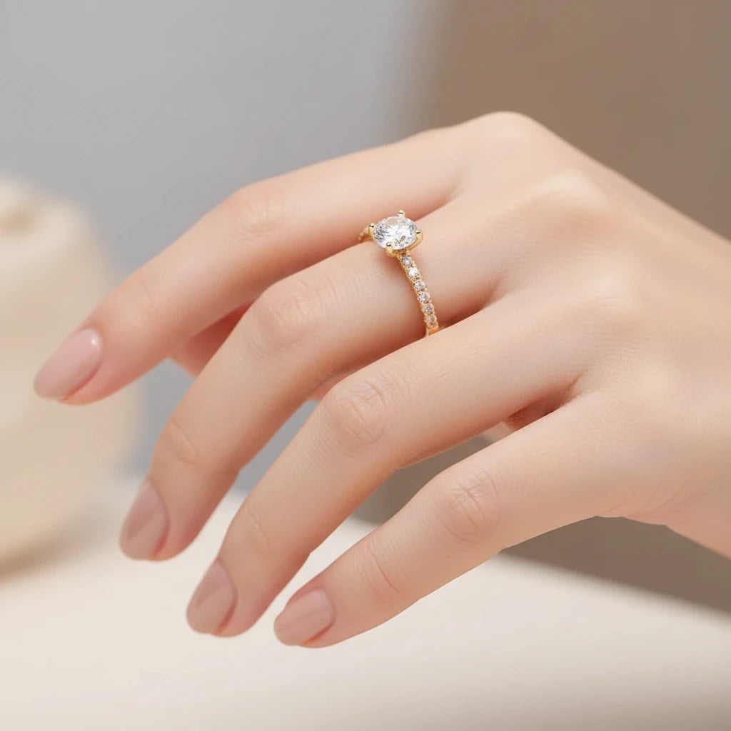 Bague strass élégante