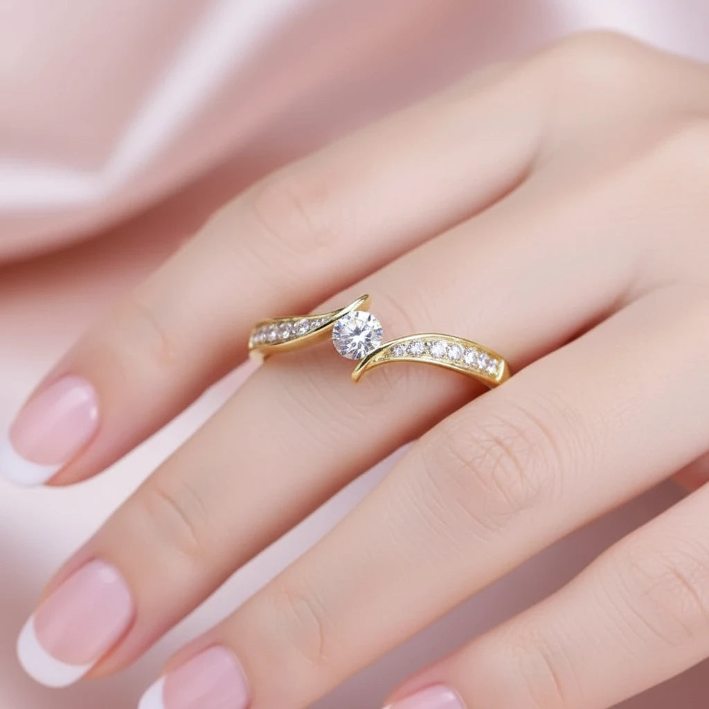 Bague strass élégante