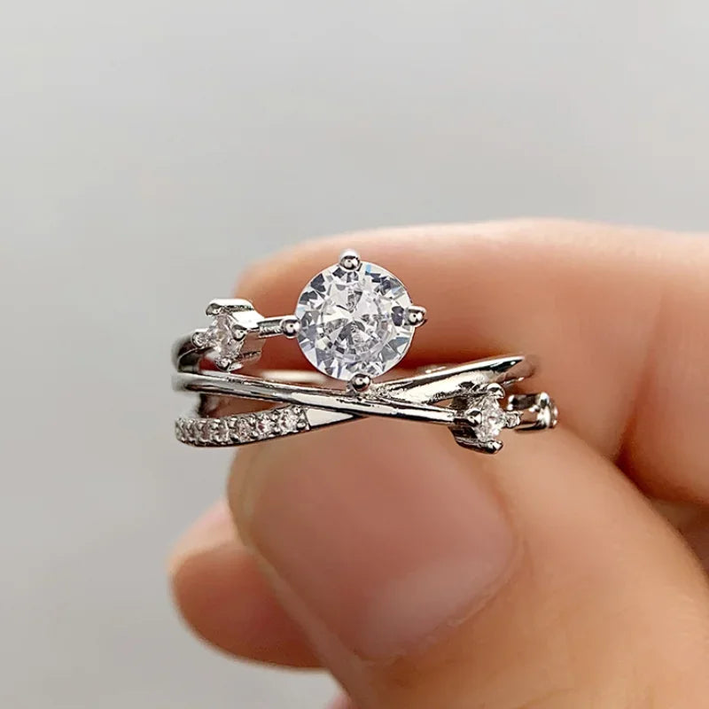 Bague strass élégante