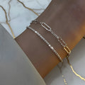 Lot de 6 bracelets strass argent 925