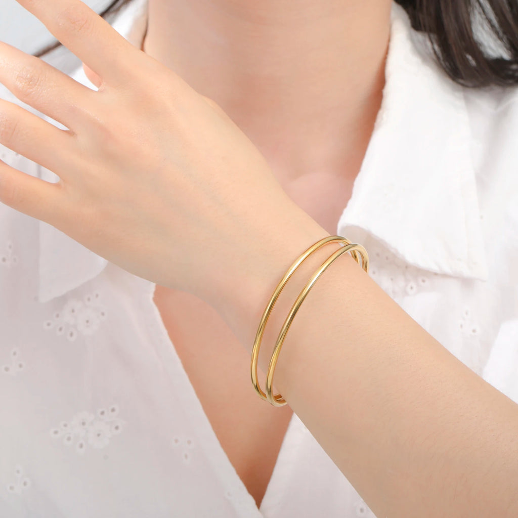 Bracelet doré ou argenté ajustable